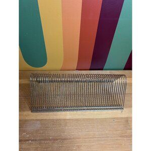 Gold LP record racks holder brass organization collection MCM mid century modern